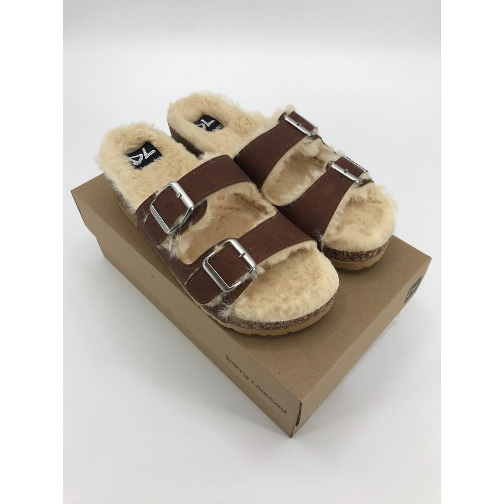 Dirty Laundry Brown and Cream Sandals